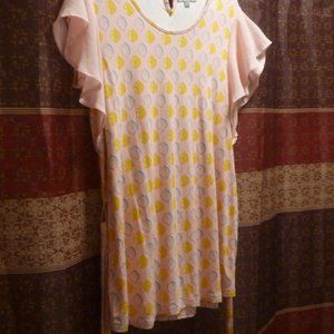DownEast super soft short sleeves round neckline summer tunic Sz M
